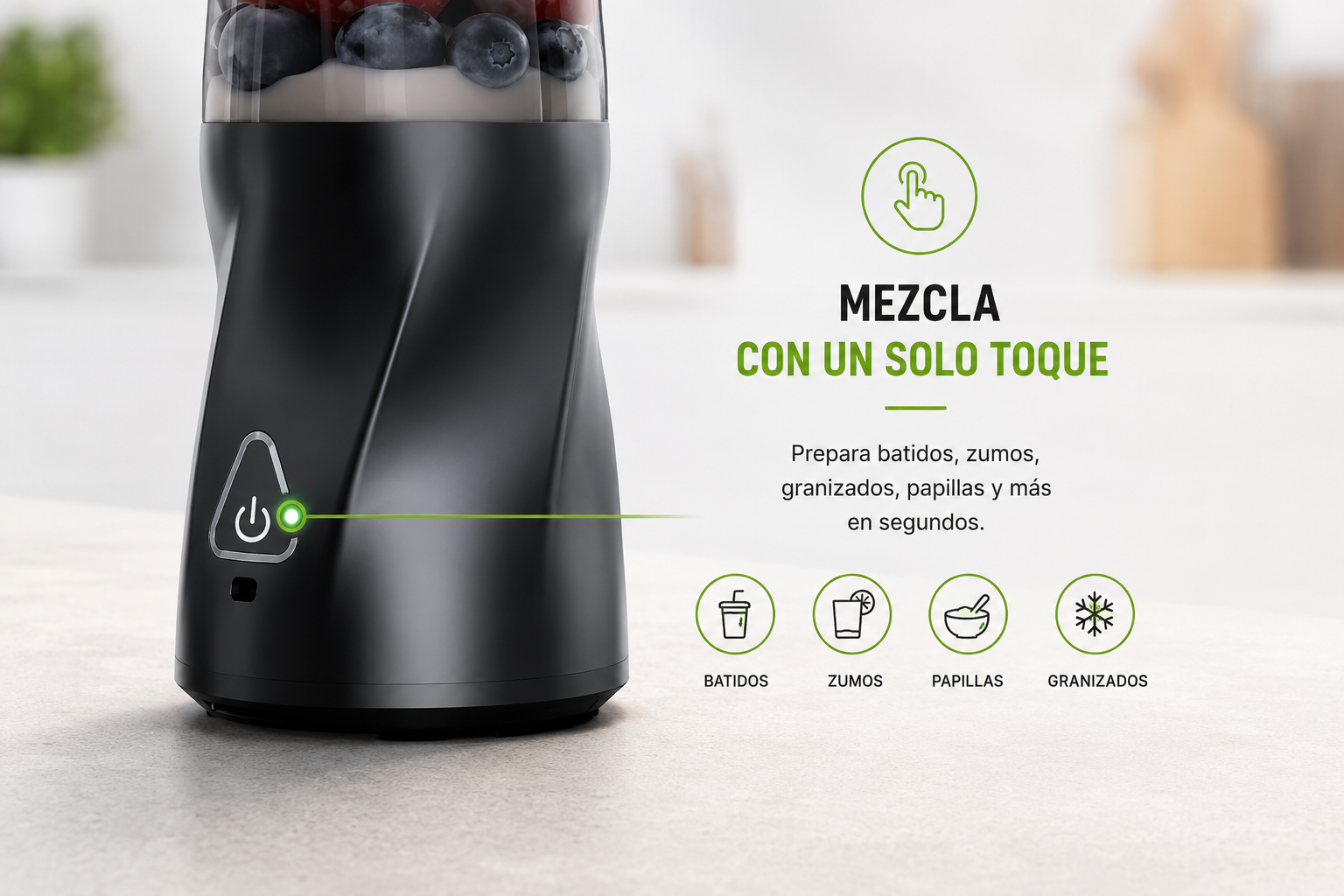 Mezcla con un solo toque